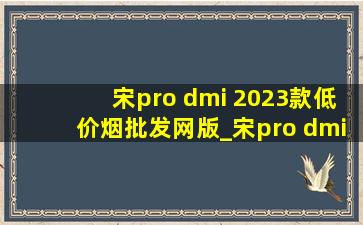 宋pro dmi 2023款(低价烟批发网)版_宋pro dmi 2023款(低价烟批发网)版试驾